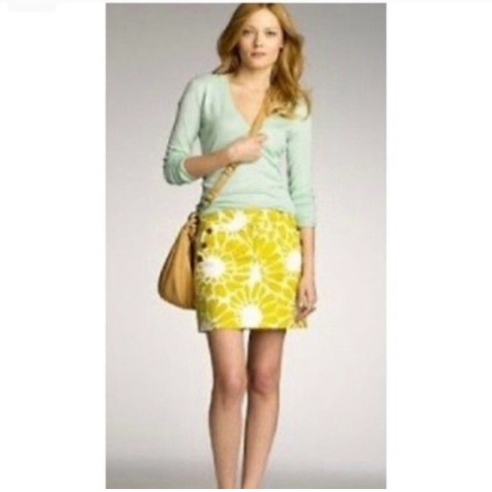 J Crew Mod Floral Skirt Sz 0